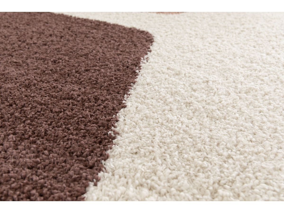 LEANDRE langpolig vloerkleed met geometrisch patroon