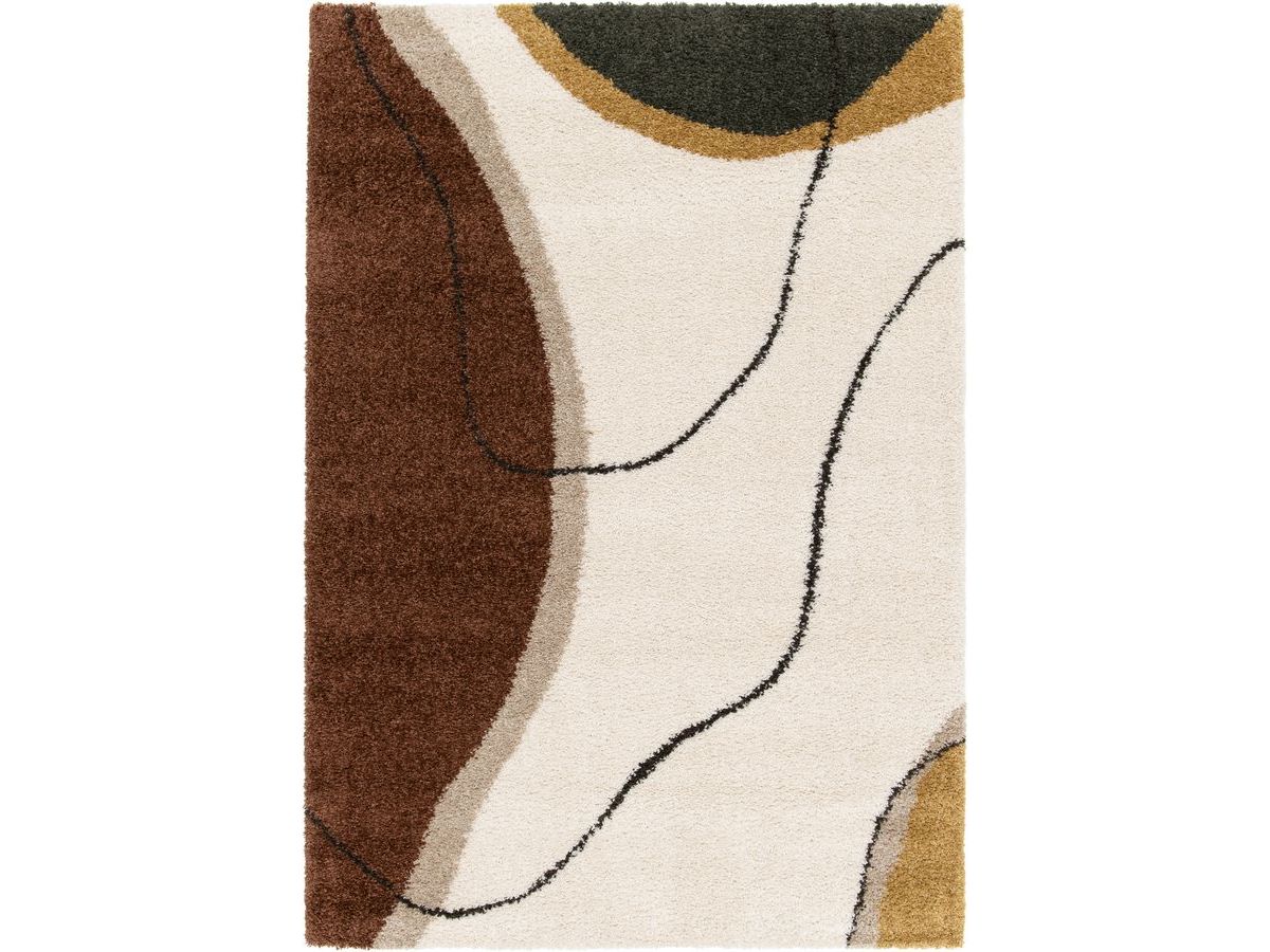 LALOU shaggy vloerkleed met abstract patroon