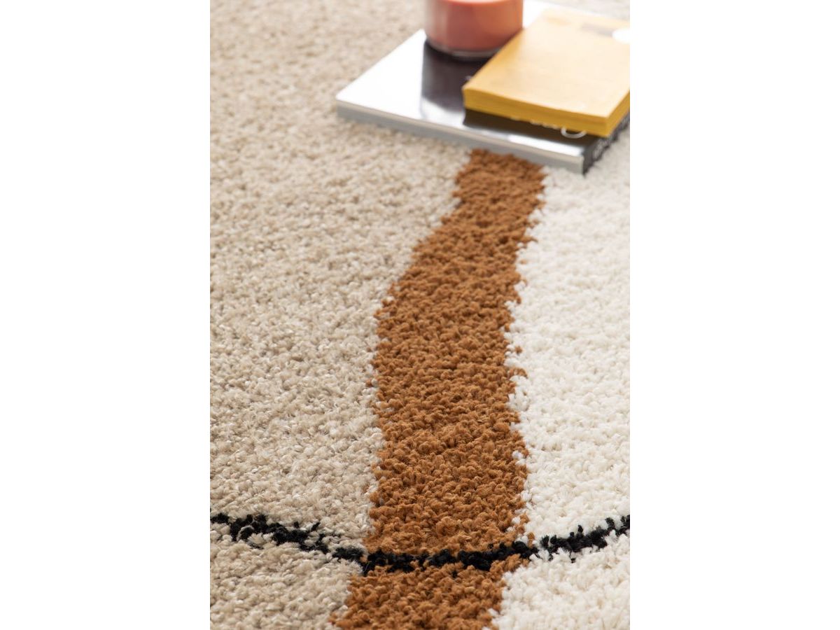 LALOU shaggy vloerkleed met abstract patroon