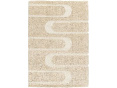 Tapis poils longs CALEB motif graphique