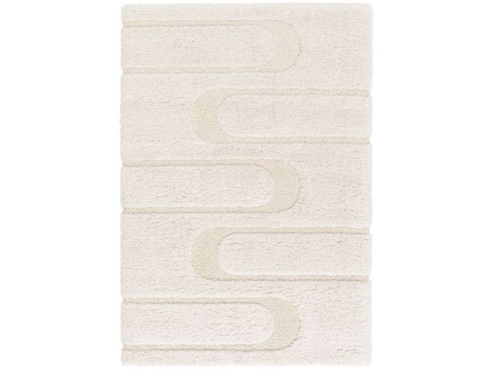 Tapis poils longs CALEB motif graphique