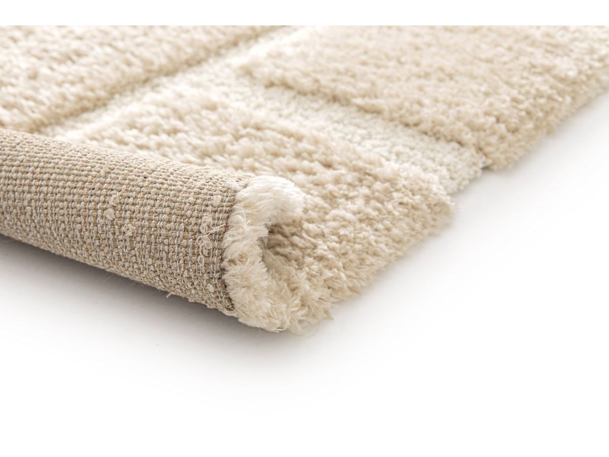 MARINA langpolig vloerkleed met grafisch patroon