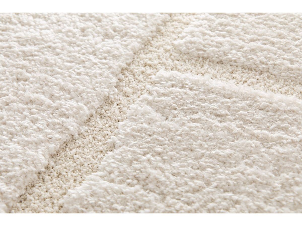 MARINA langpolig vloerkleed met grafisch patroon