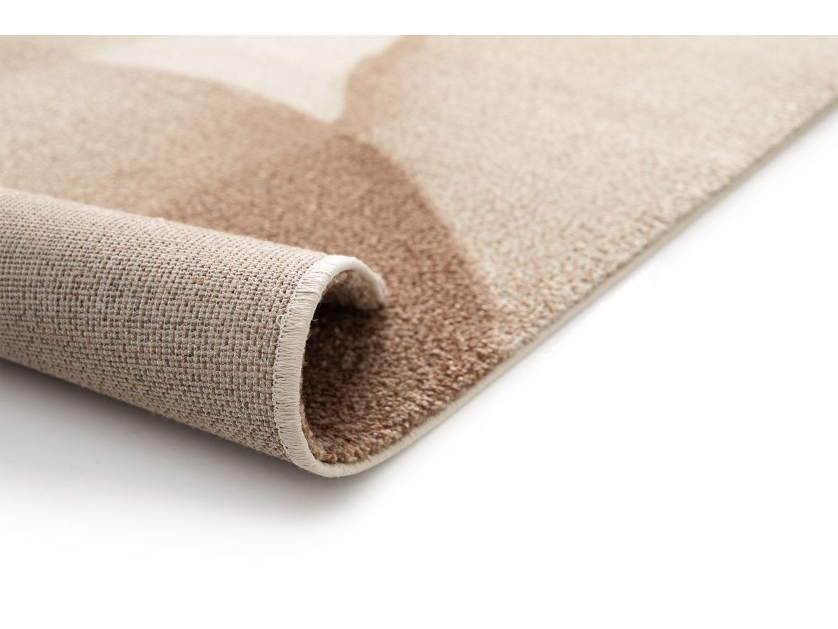 Tapis poils ras LIVIO motif abstrait marron — vue 6