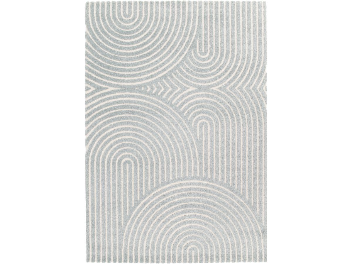 Tapis poils ras HERVE motif abstrait bicolore