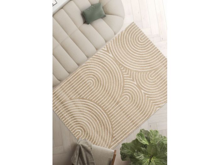 Tapis poils ras HERVE motif abstrait