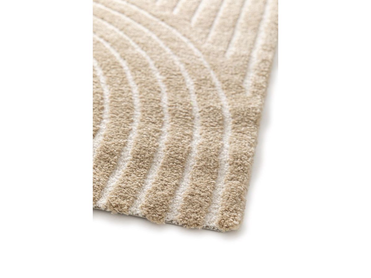 Tapis poils ras HERVE motif abstrait marron — vue 5