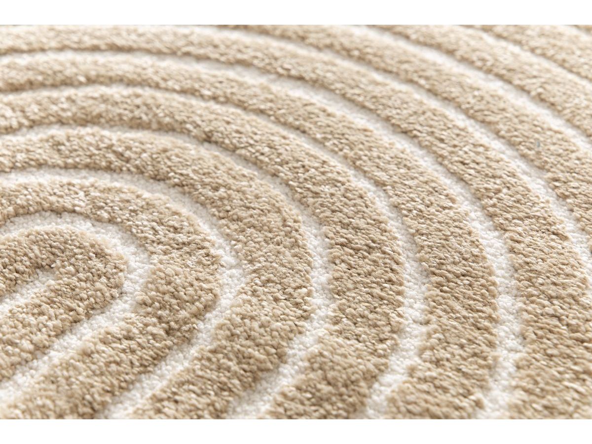 Tapis poils ras HERVE motif abstrait marron — vue 6