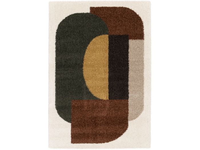 Tapis shaggy EZIO motif abstrait