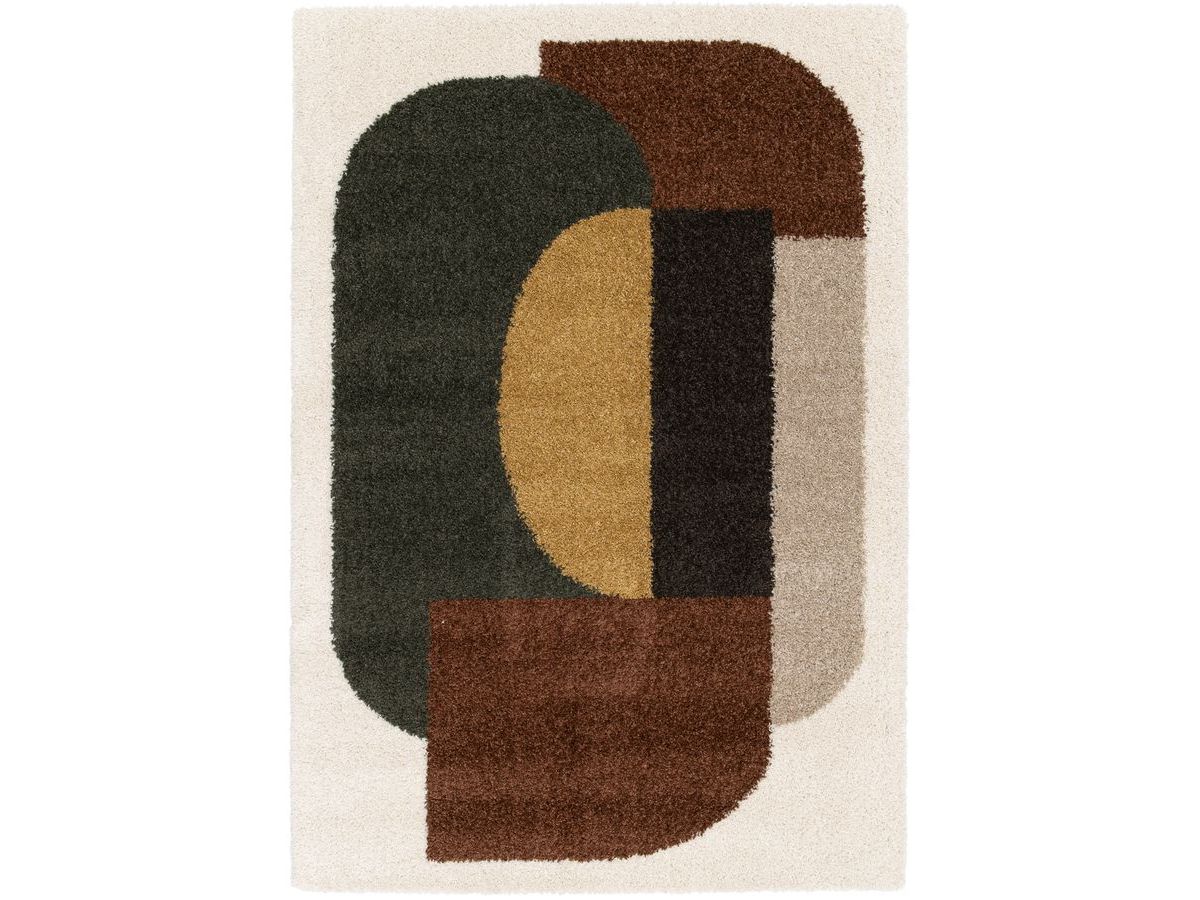 EZIO shaggy vloerkleed met abstract patroon