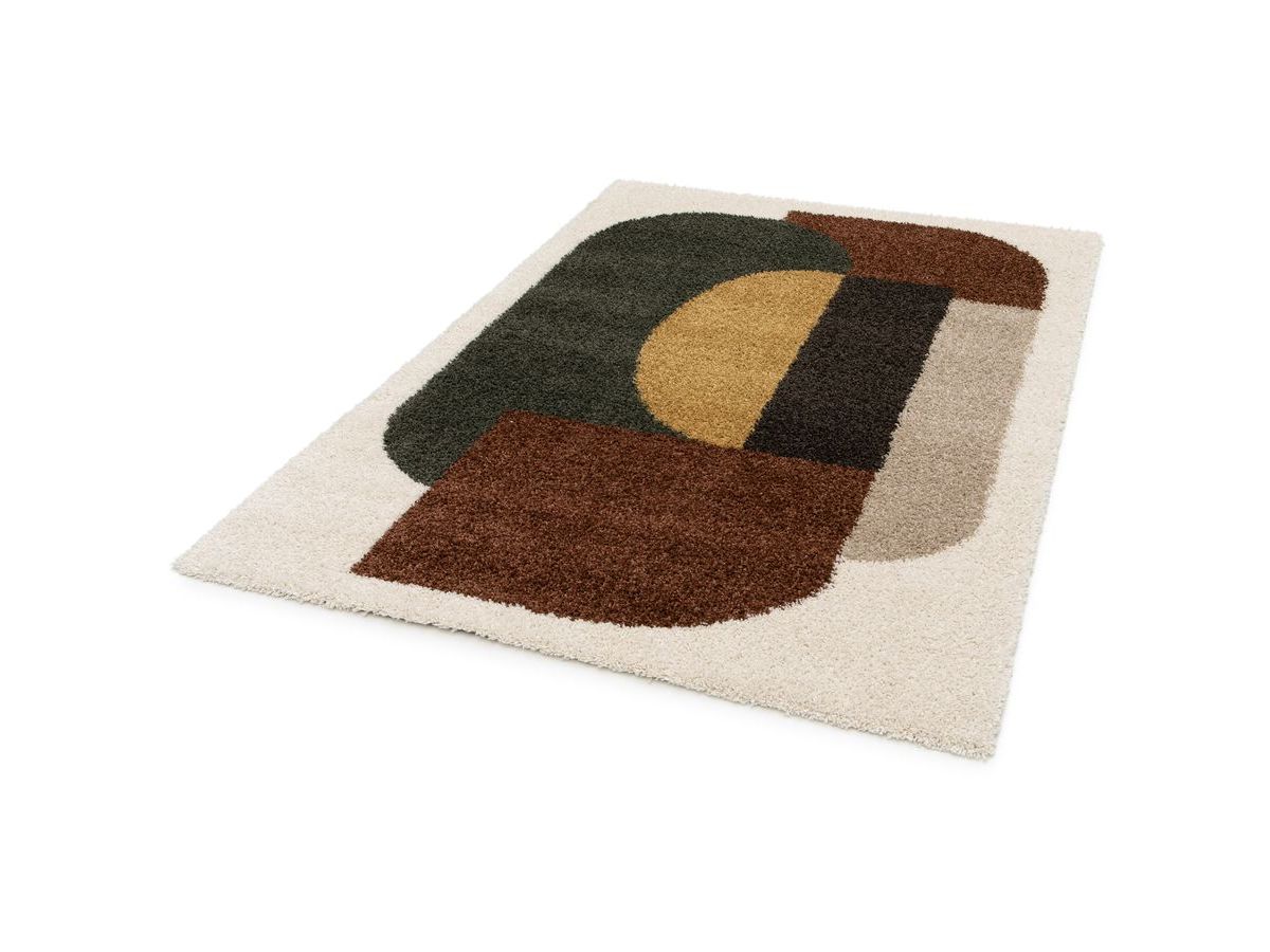 EZIO shaggy vloerkleed met abstract patroon