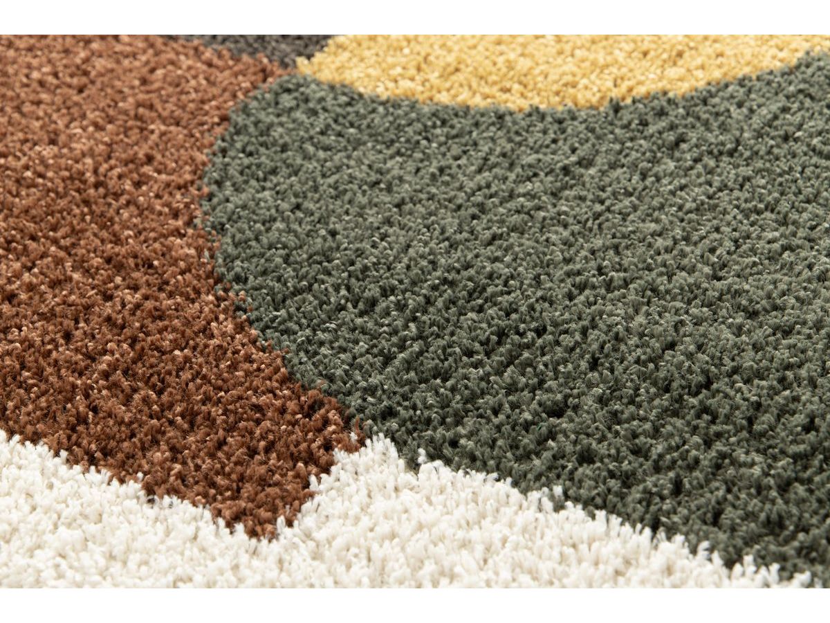 EZIO shaggy vloerkleed met abstract patroon