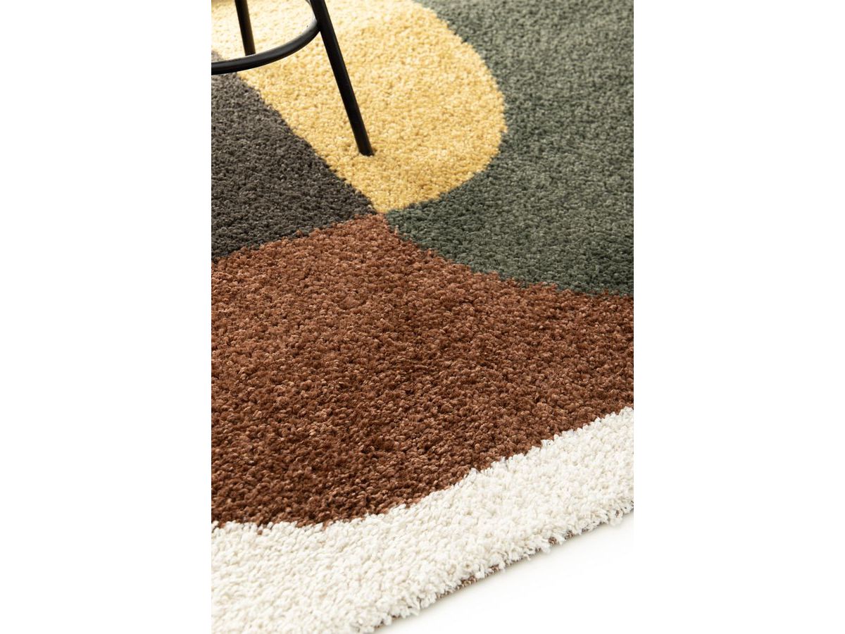 EZIO shaggy vloerkleed met abstract patroon