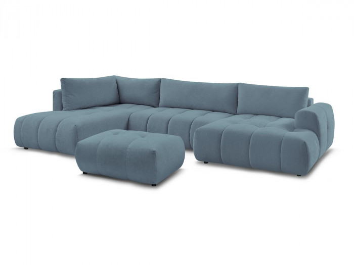 Canapé panoramique convertible FUJII tissu lisse