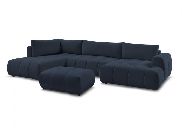 Canapé panoramique convertible FUJII tissu lisse