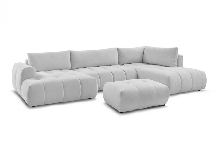Canapé panoramique convertible FUJII tissu lisse