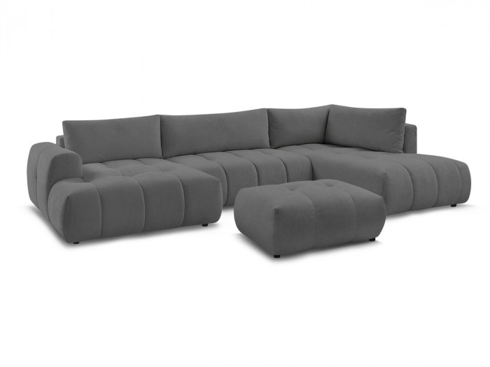Canapé panoramique convertible FUJII tissu lisse