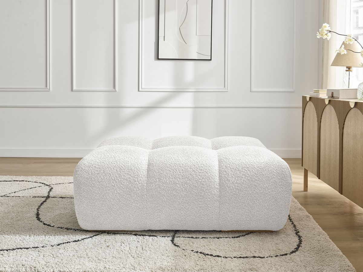 Pouf ANAKIN bouclette blanc — vue 5