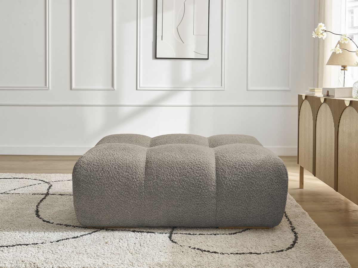 Pouf ANAKIN bouclette taupe — vue 5
