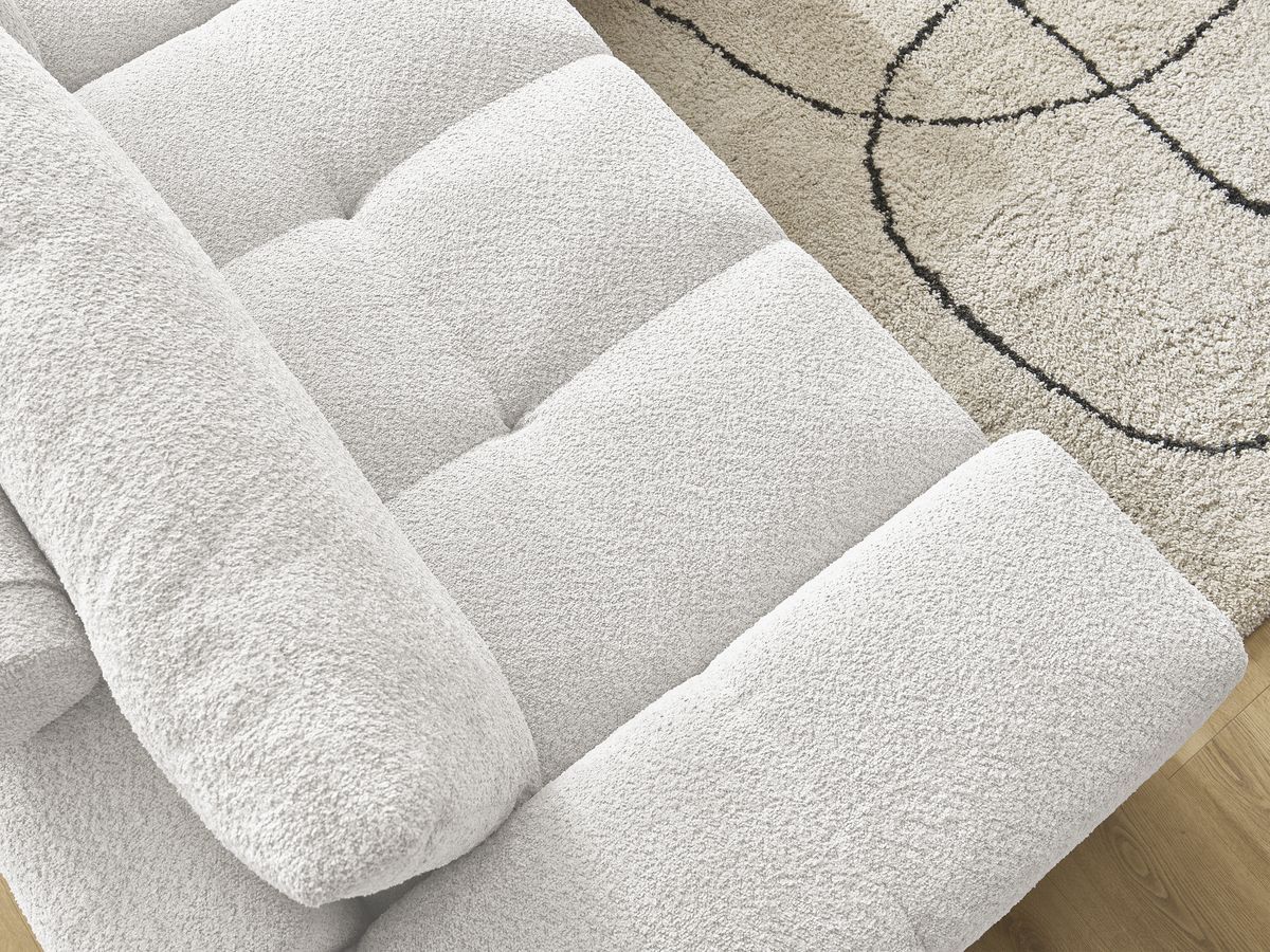 Canapé droit fixe 3 places ANAKIN tissu bouclette