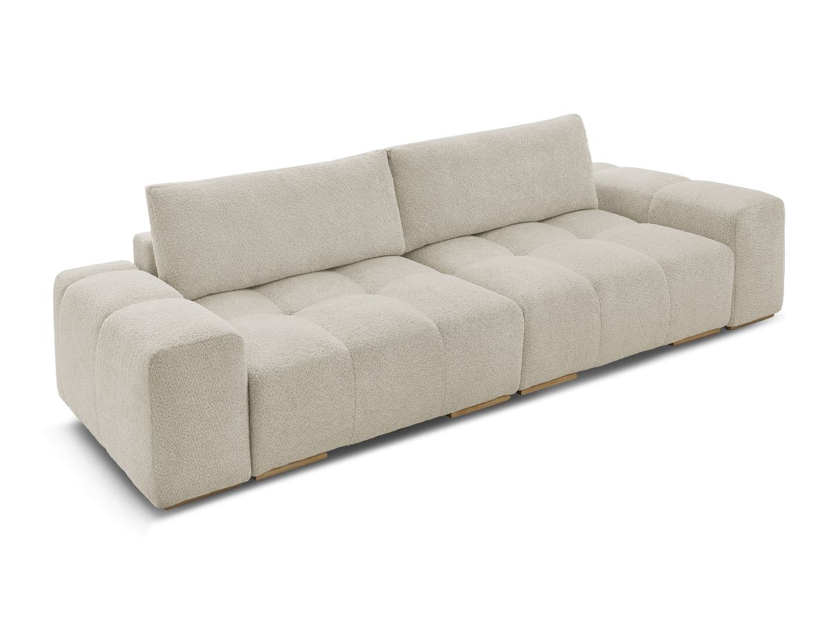 Canapé droit fixe 3 places ANAKIN tissu bouclette