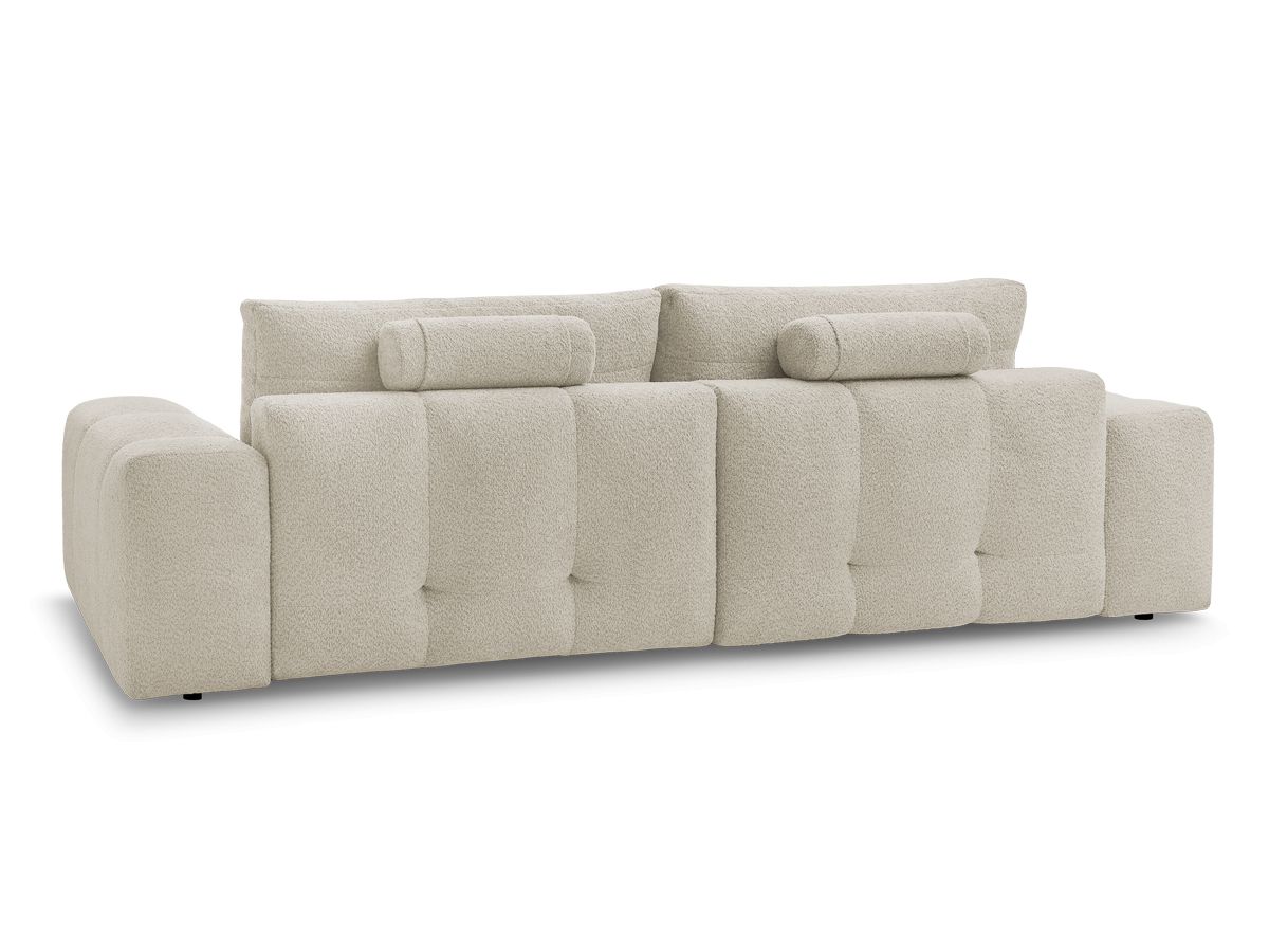 Canapé droit fixe 3 places ANAKIN tissu bouclette