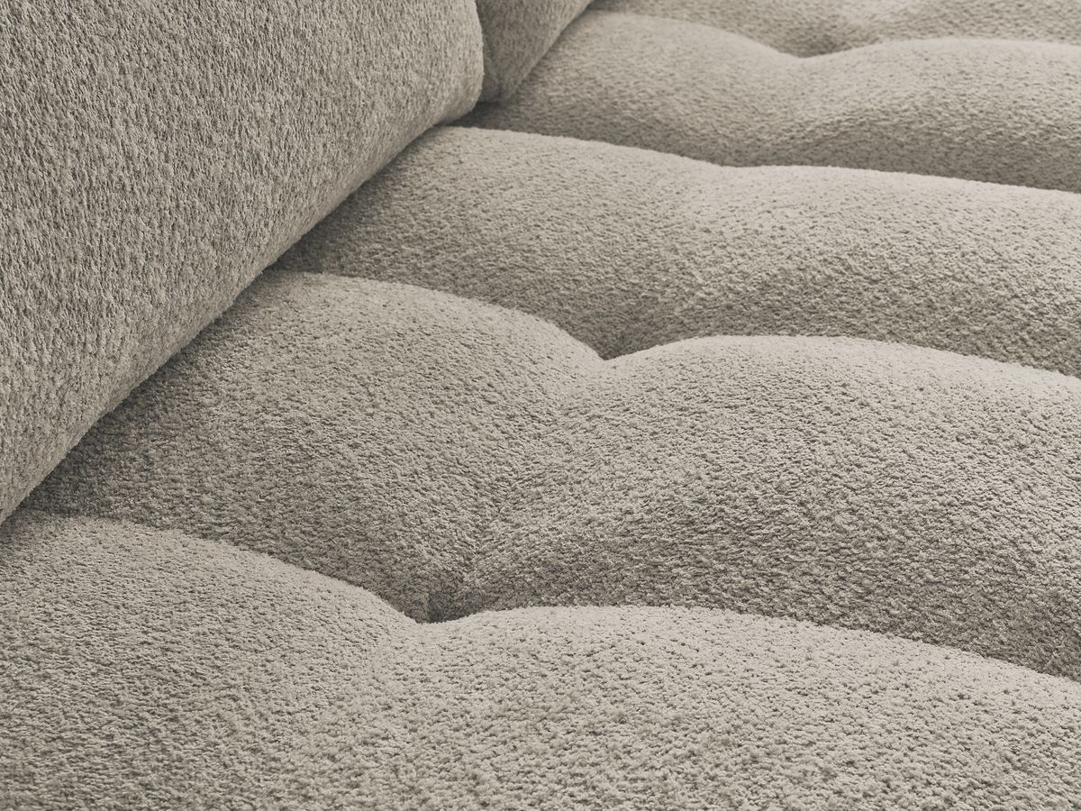 Canapé droit fixe 3 places ANAKIN tissu bouclette