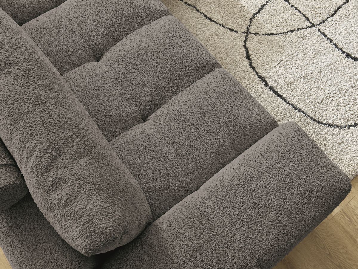 Canapé droit fixe 3 places ANAKIN tissu bouclette