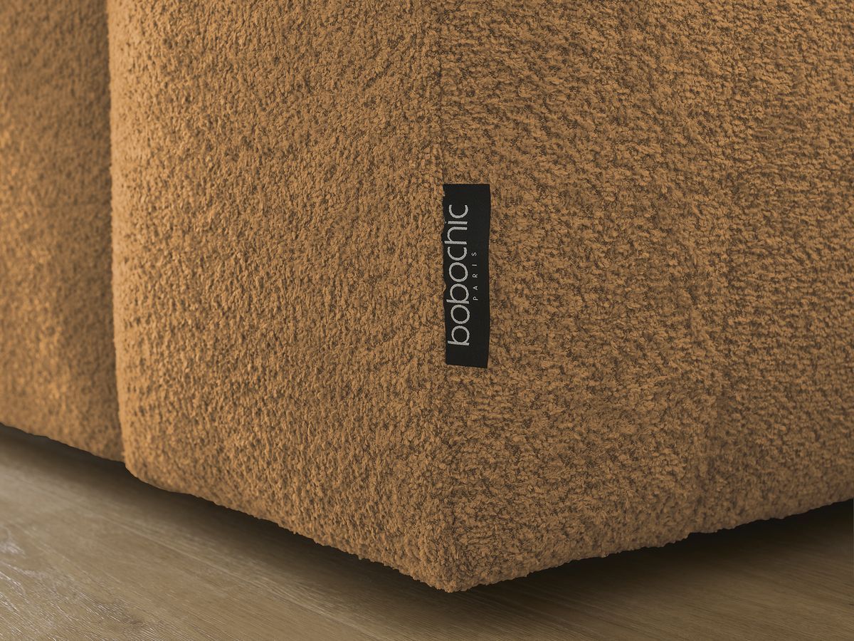 Canapé droit fixe 3 places ANAKIN tissu bouclette