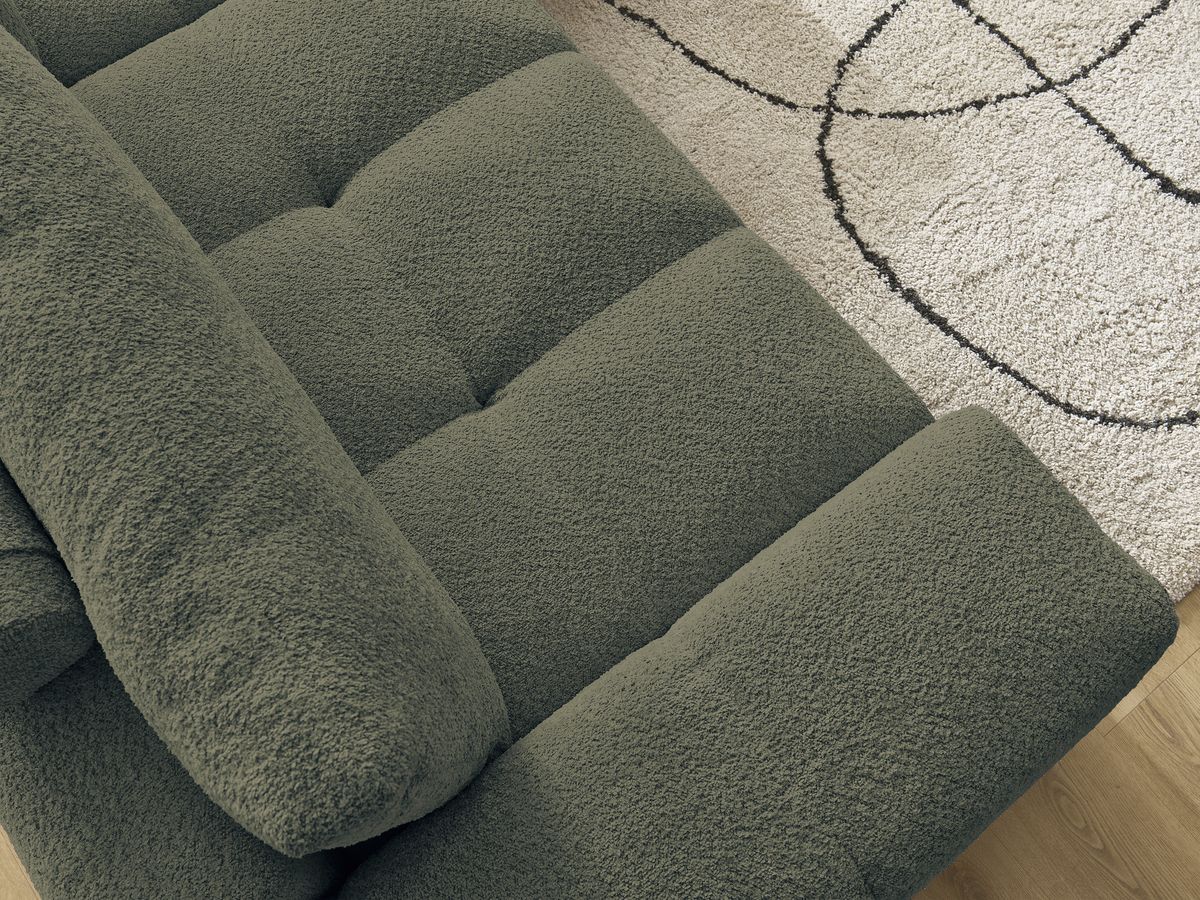 Canapé droit fixe 3 places ANAKIN tissu bouclette