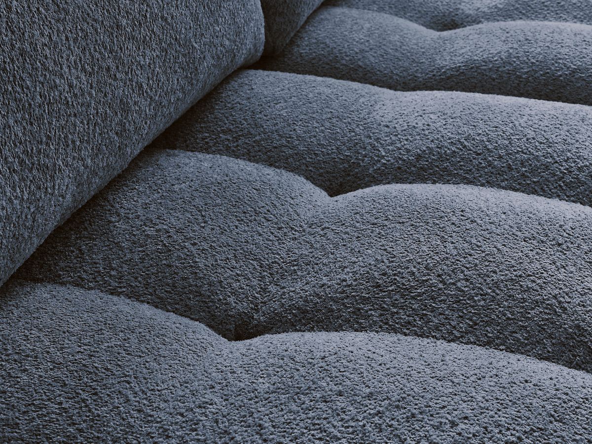 Canapé droit fixe 3 places ANAKIN tissu bouclette