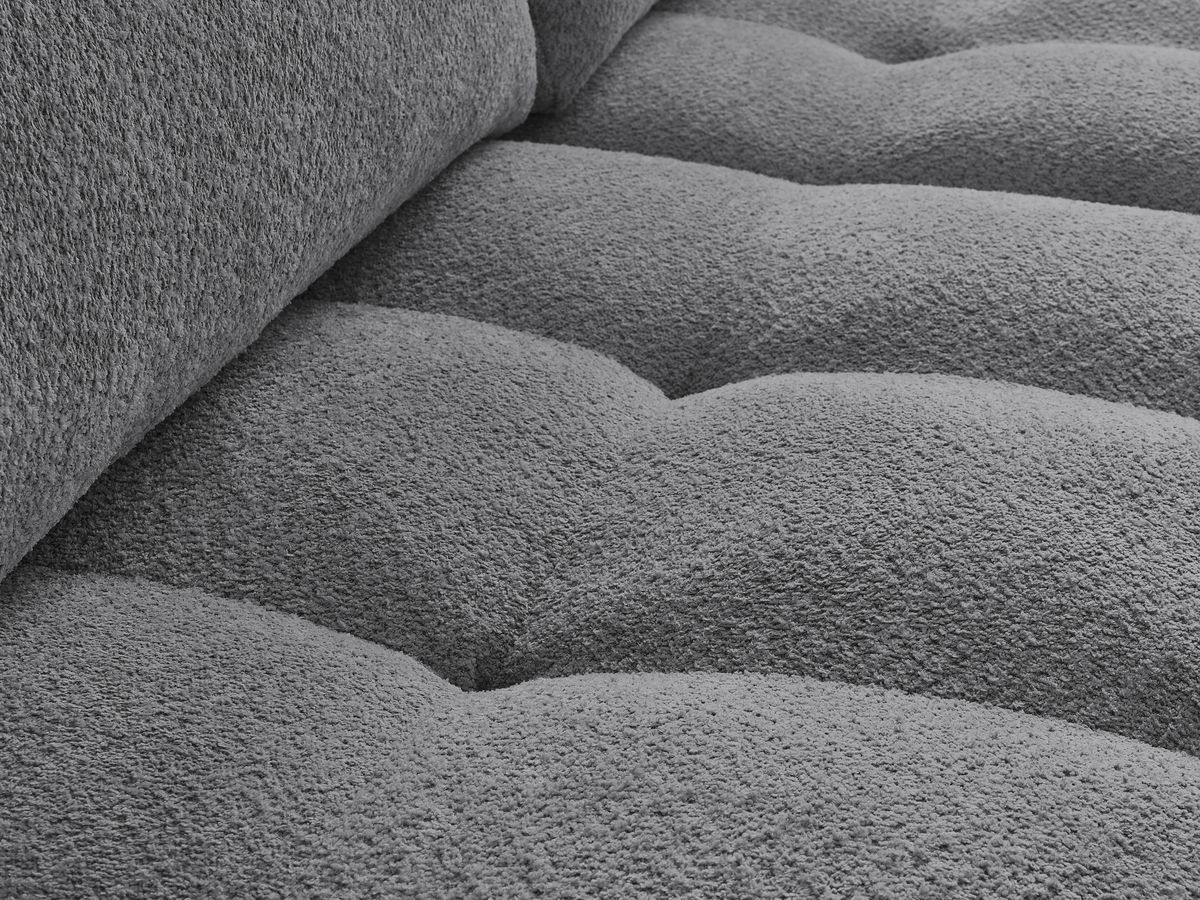 Canapé droit fixe 3 places ANAKIN tissu bouclette