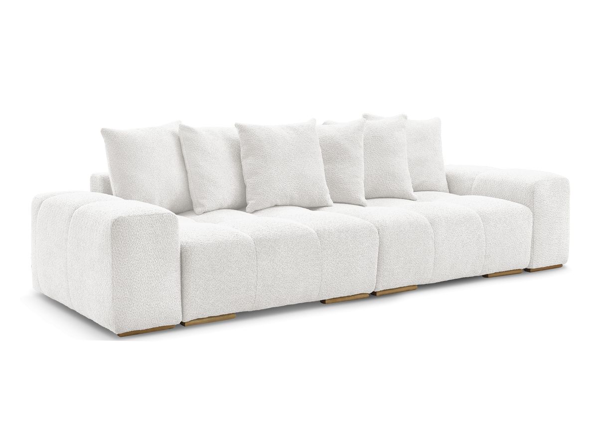 Canapé droit fixe 3 places ANAKIN tissu bouclette