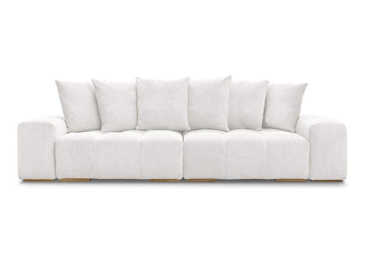 Canapé droit fixe 3 places ANAKIN tissu bouclette