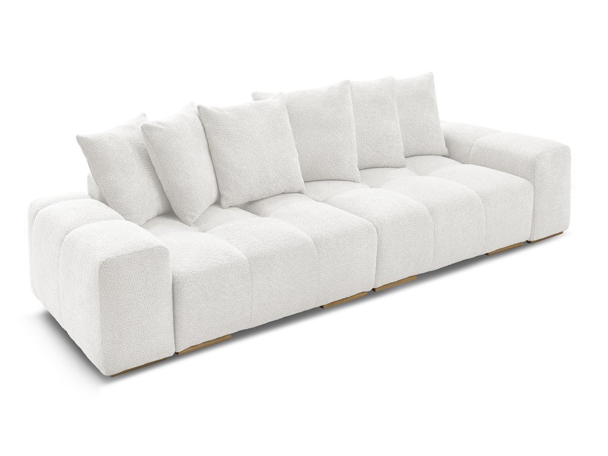 Canapé droit fixe 3 places ANAKIN tissu bouclette