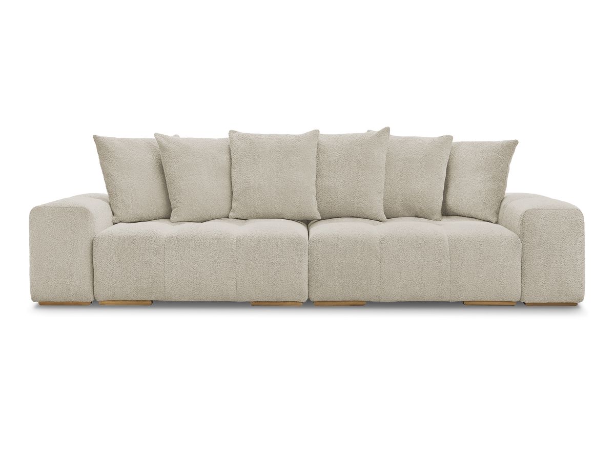 Canapé droit fixe 3 places ANAKIN tissu bouclette