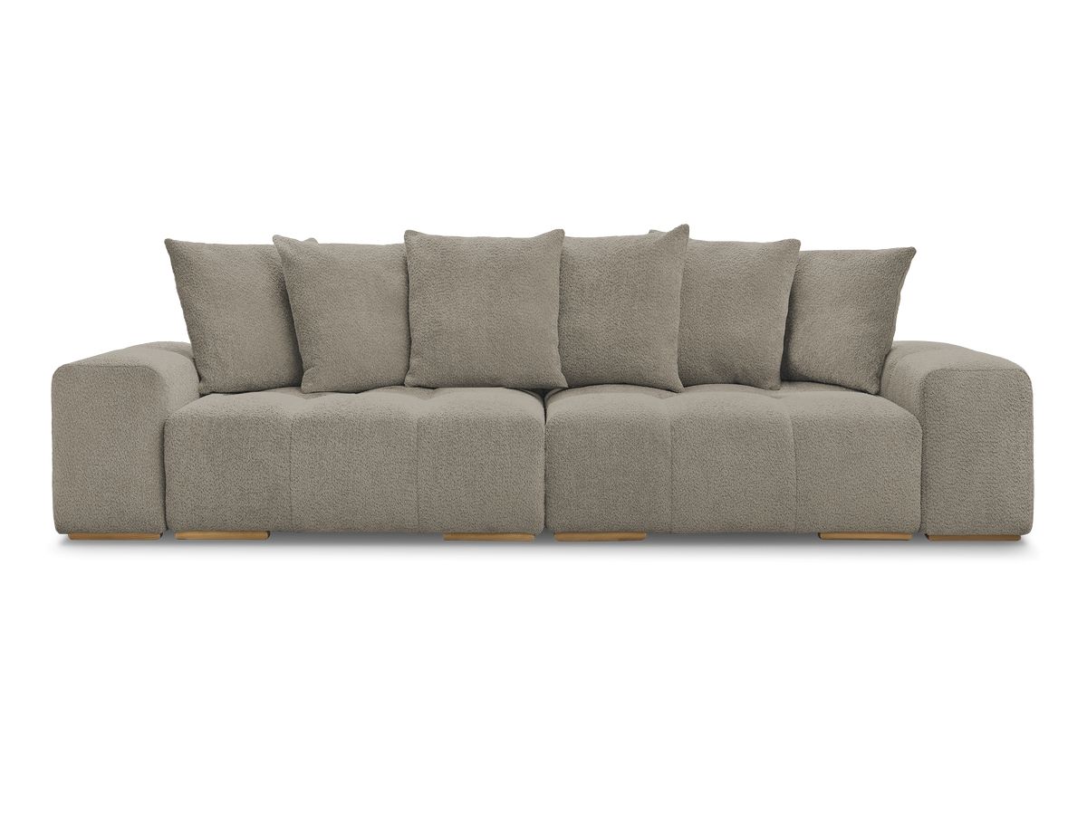 Canapé droit fixe 3 places ANAKIN tissu bouclette