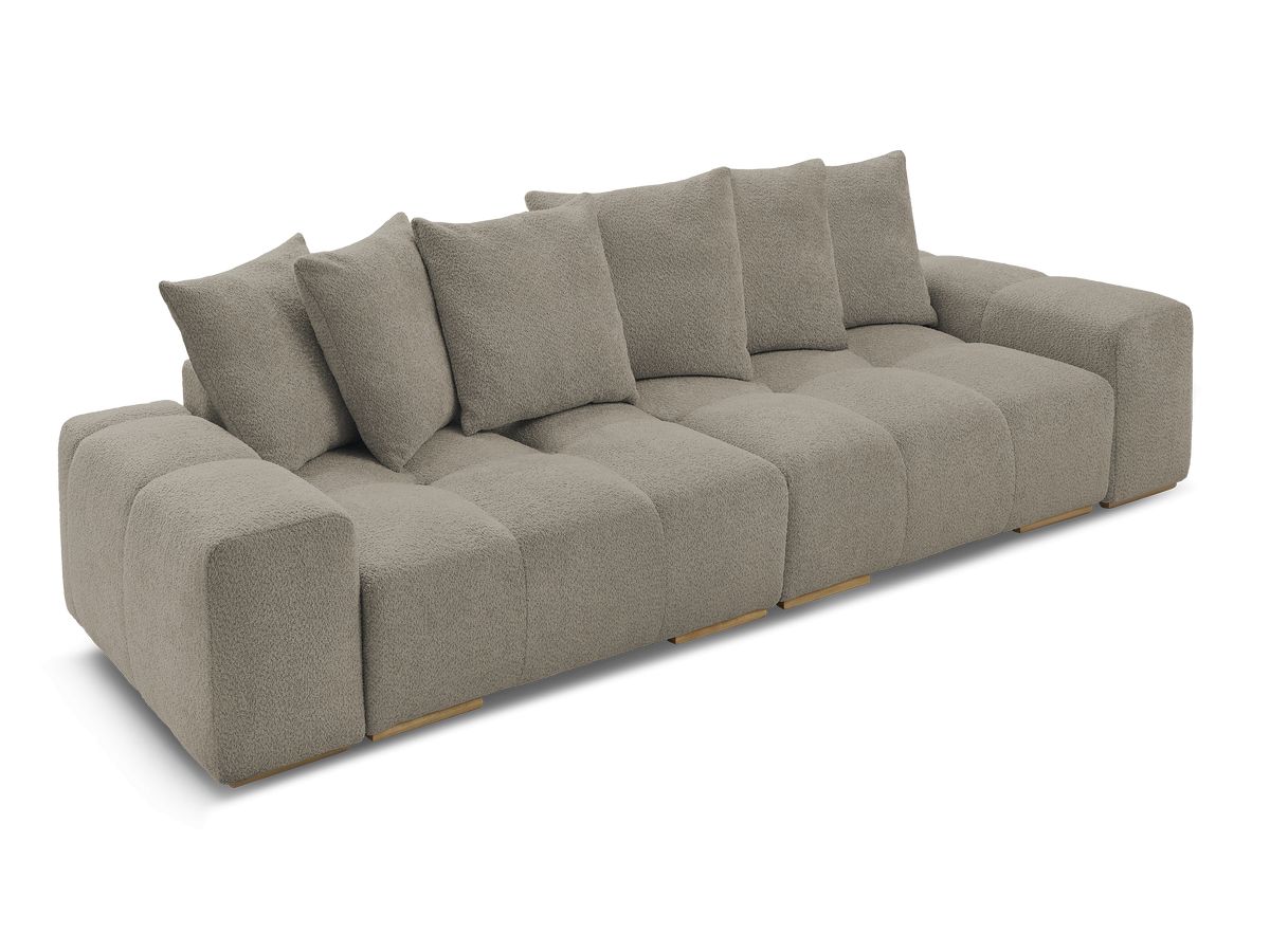 Canapé droit fixe 3 places ANAKIN tissu bouclette