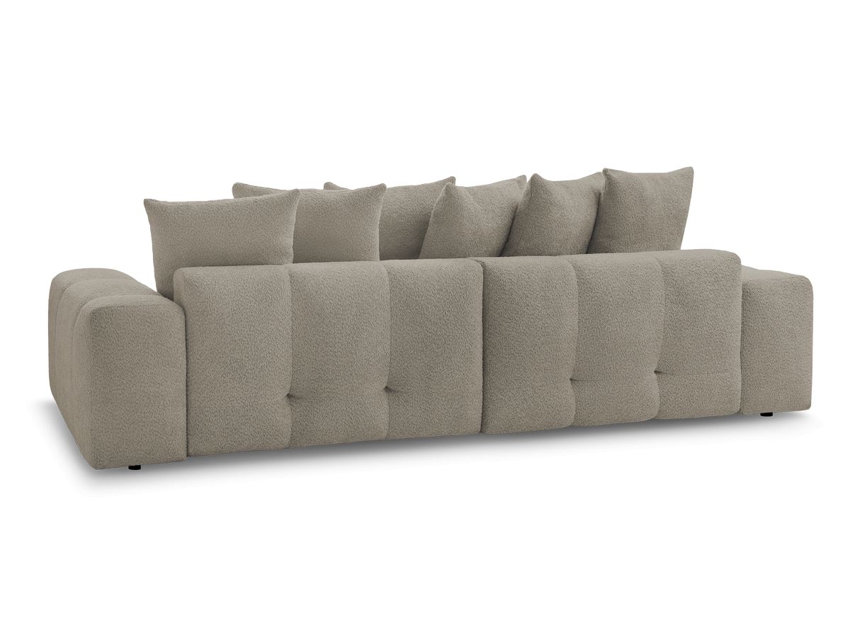 Canapé droit fixe 3 places ANAKIN tissu bouclette