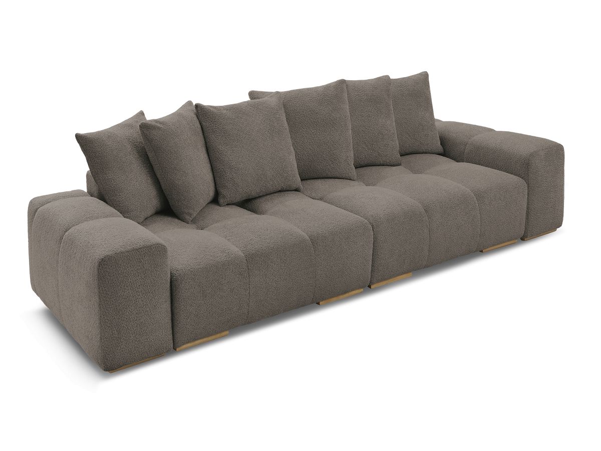 Canapé droit fixe 3 places ANAKIN tissu bouclette