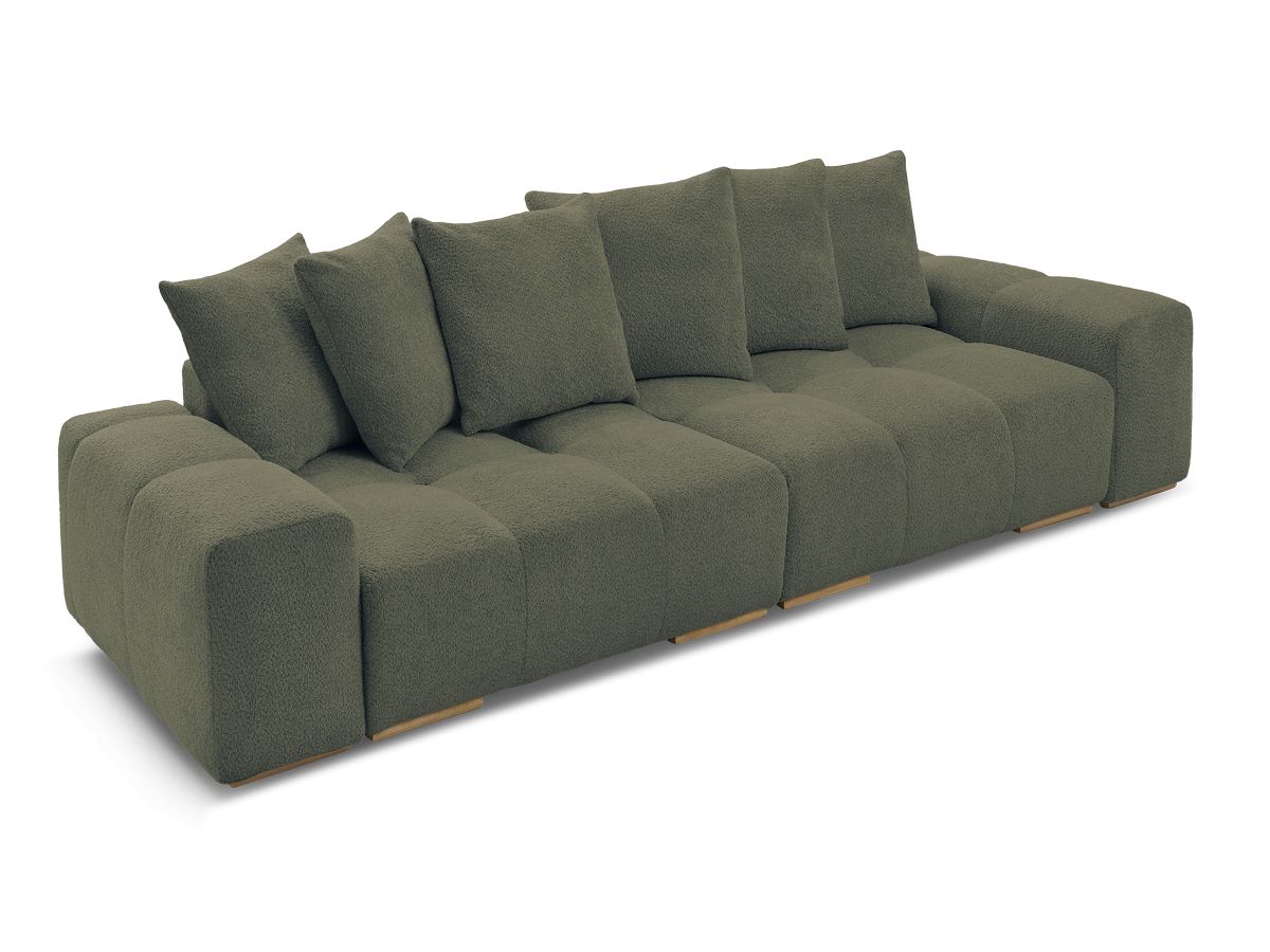 Canapé droit fixe 3 places ANAKIN tissu bouclette