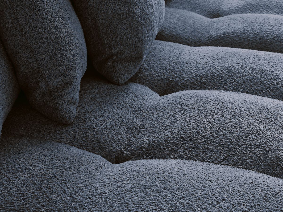 Canapé droit fixe 3 places ANAKIN tissu bouclette