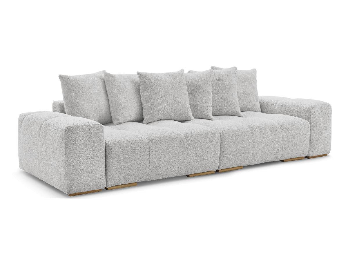 Canapé droit fixe 3 places ANAKIN tissu bouclette