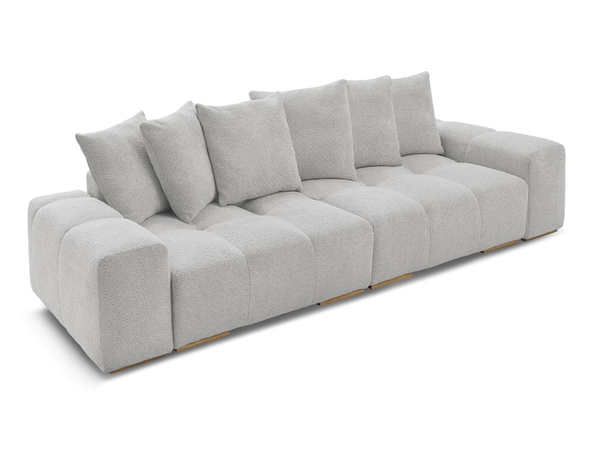 Canapé droit fixe 3 places ANAKIN tissu bouclette