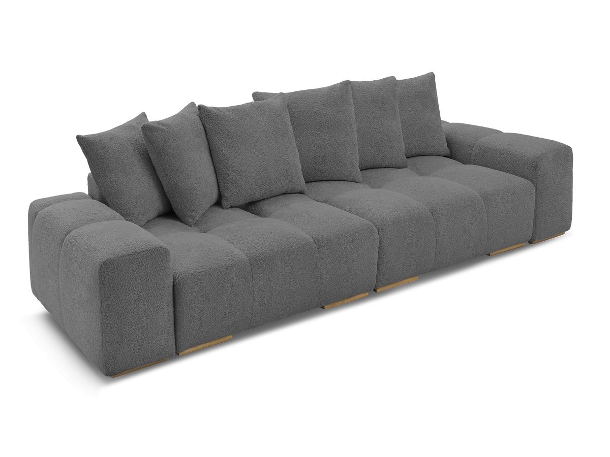 Canapé droit fixe 3 places ANAKIN tissu bouclette