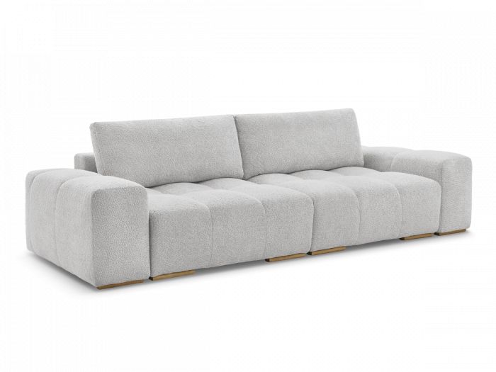 Canapé droit convertible coffre ANAKIN tissu bouclette