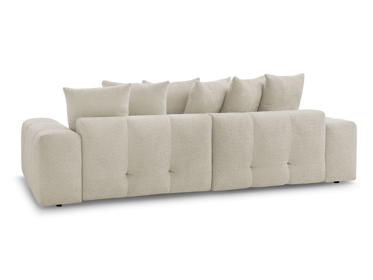 Canapé droit convertible coffre ANAKIN tissu bouclette