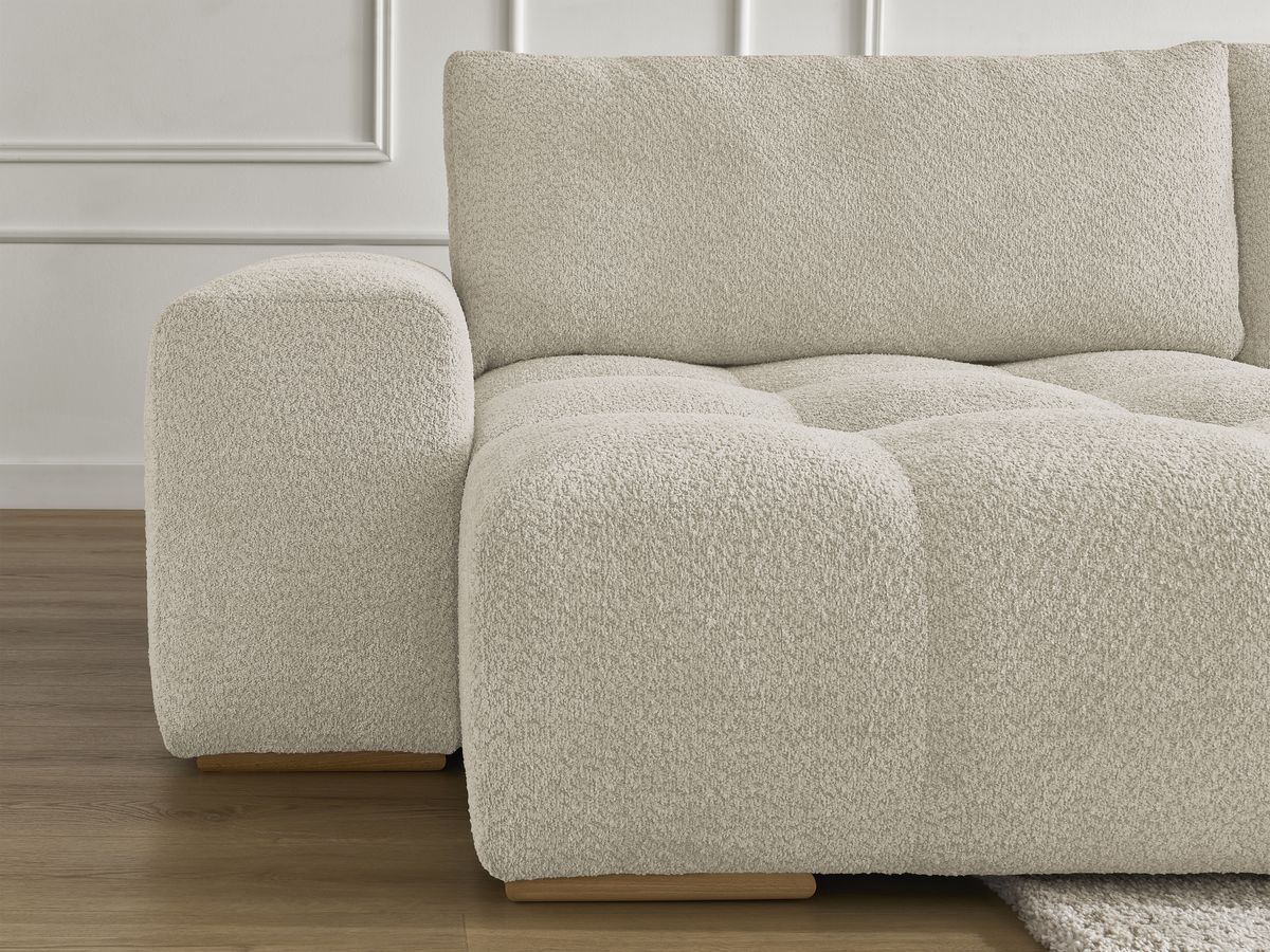 ANAKIN panoramische slaapbank met opbergvak en badstof bekleding