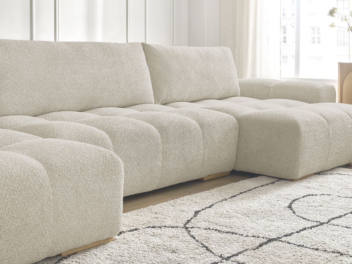 ANAKIN panoramische slaapbank met opbergvak en badstof bekleding