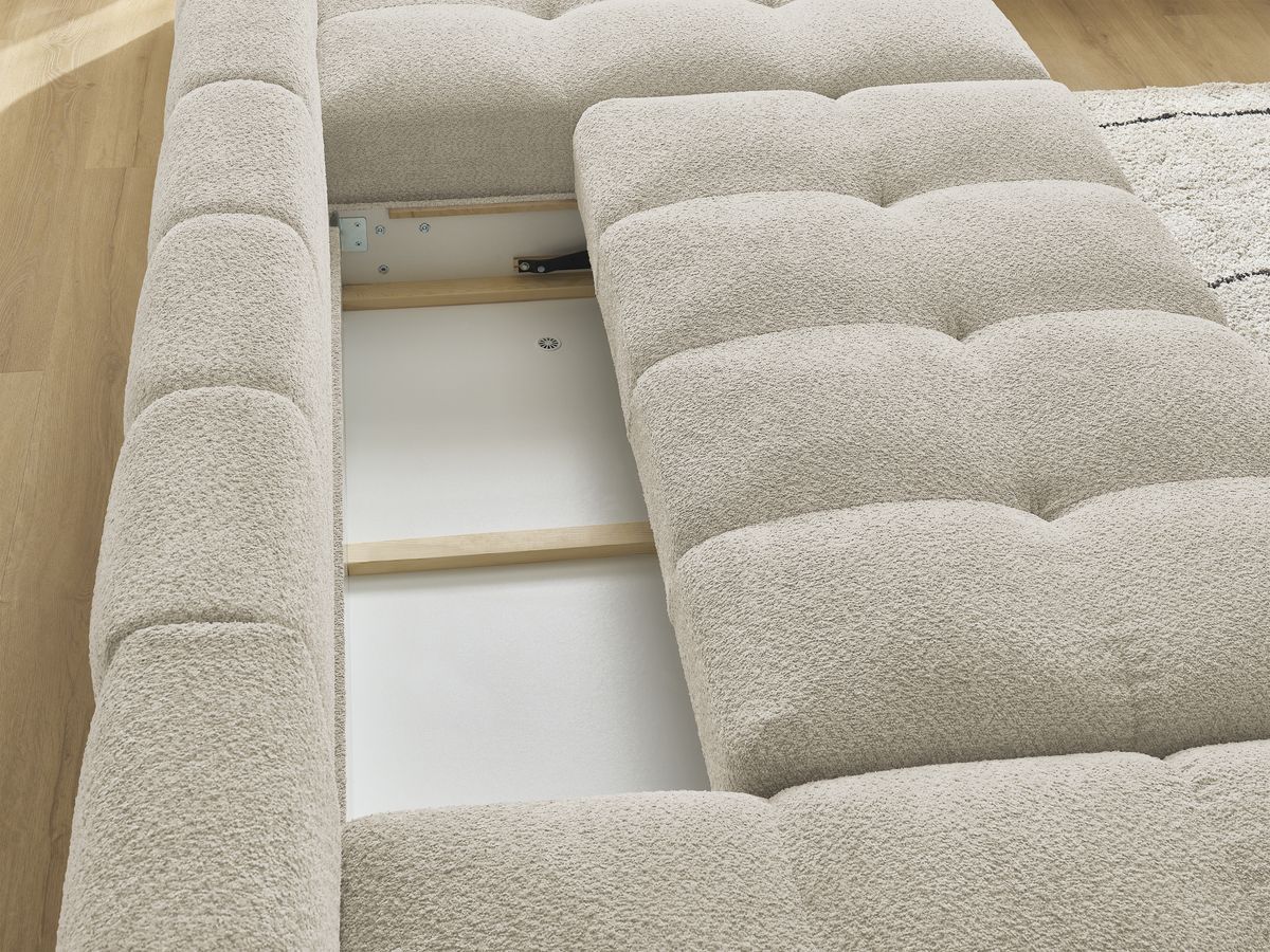 ANAKIN panoramische slaapbank met opbergvak en badstof bekleding
